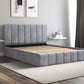 Pat Cozy, 140x200 cm, gri deschis, suport saltea din PAL