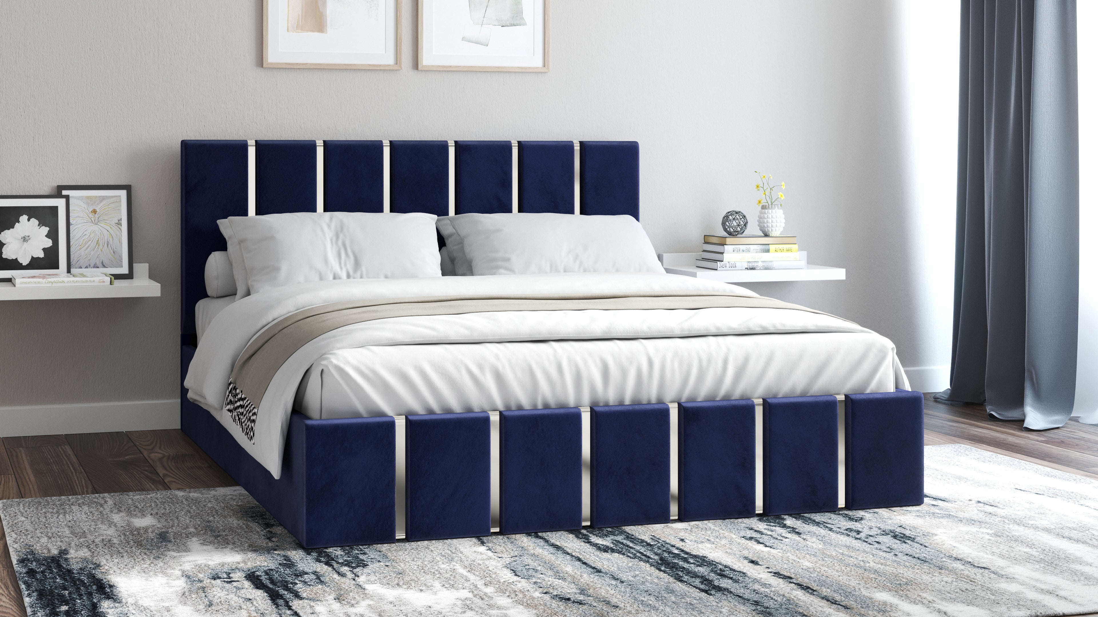 Pat Venezia, 160x200 cm, fara picioare, suport saltea