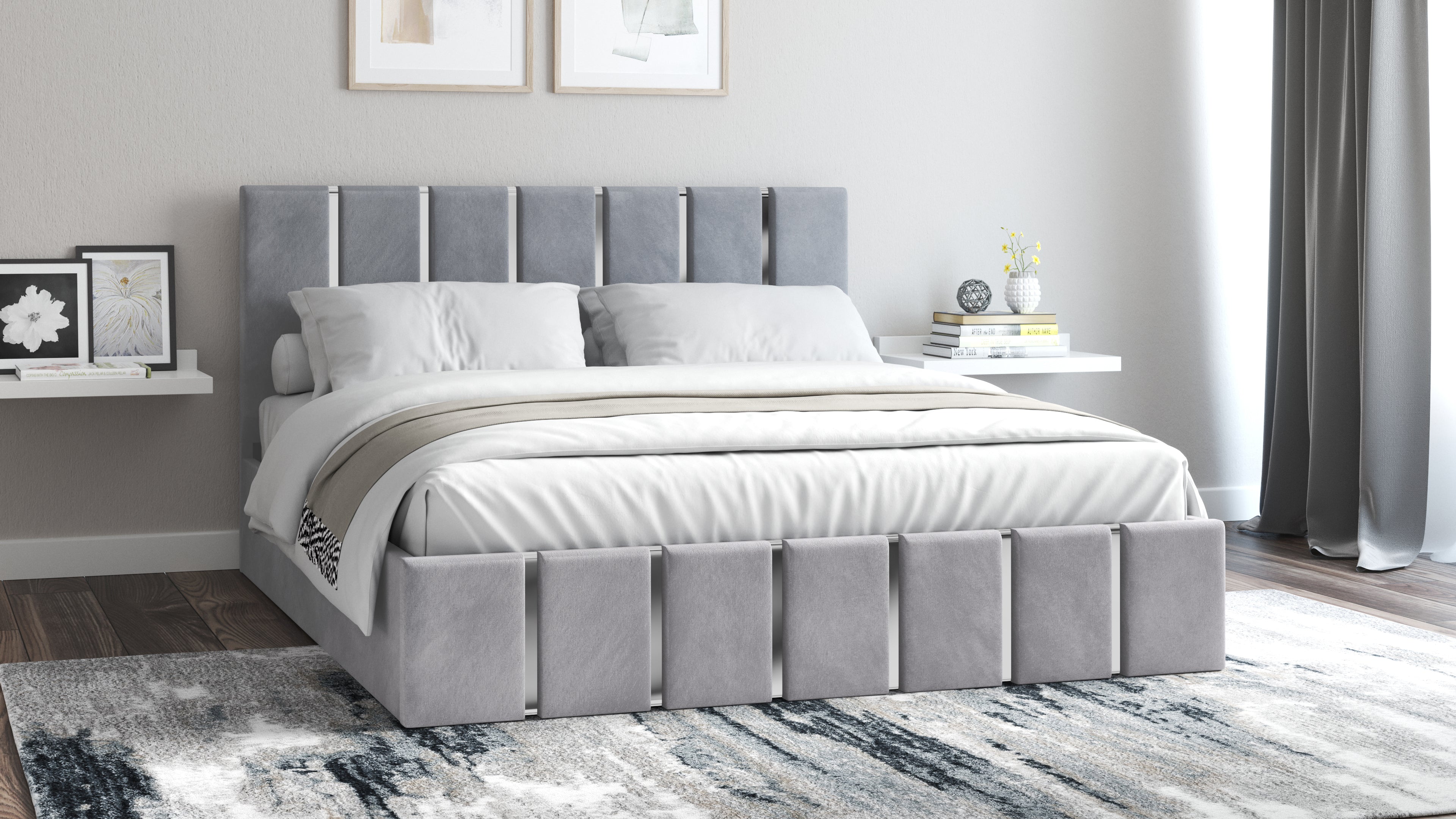 Pat Venezia, 160x200 cm, fara picioare, suport saltea