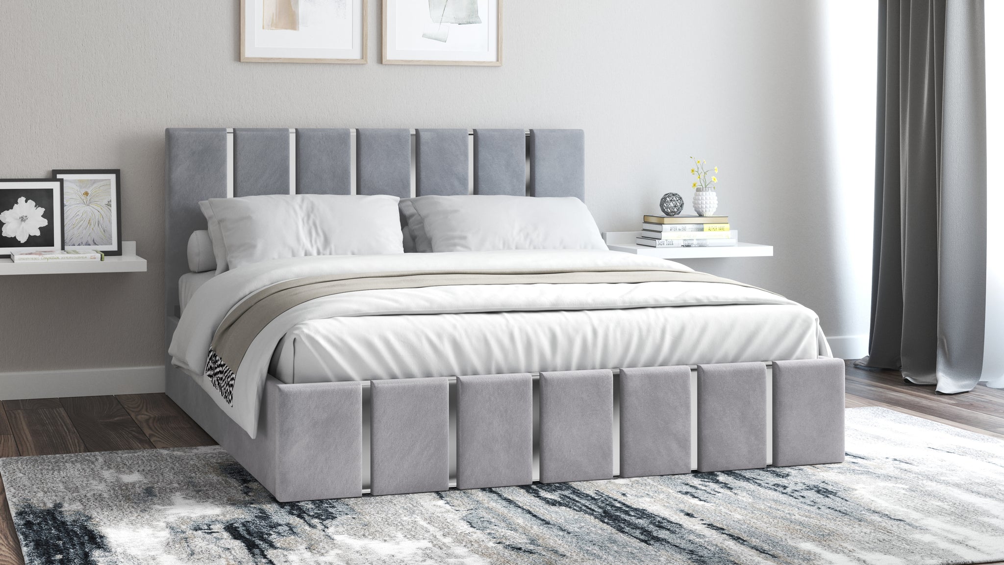 Pat Venezia, 160x200 cm, fara picioare, suport saltea