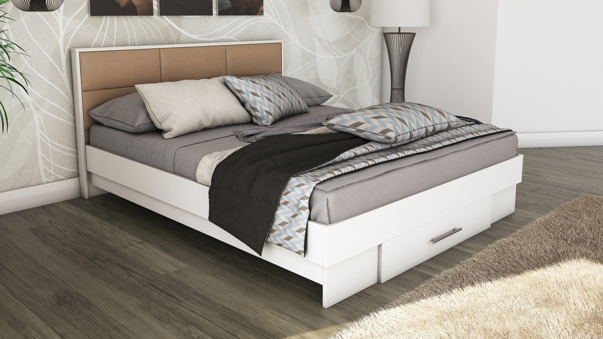 Pat solano sonoma, tablie tapitata, 160×200 cm