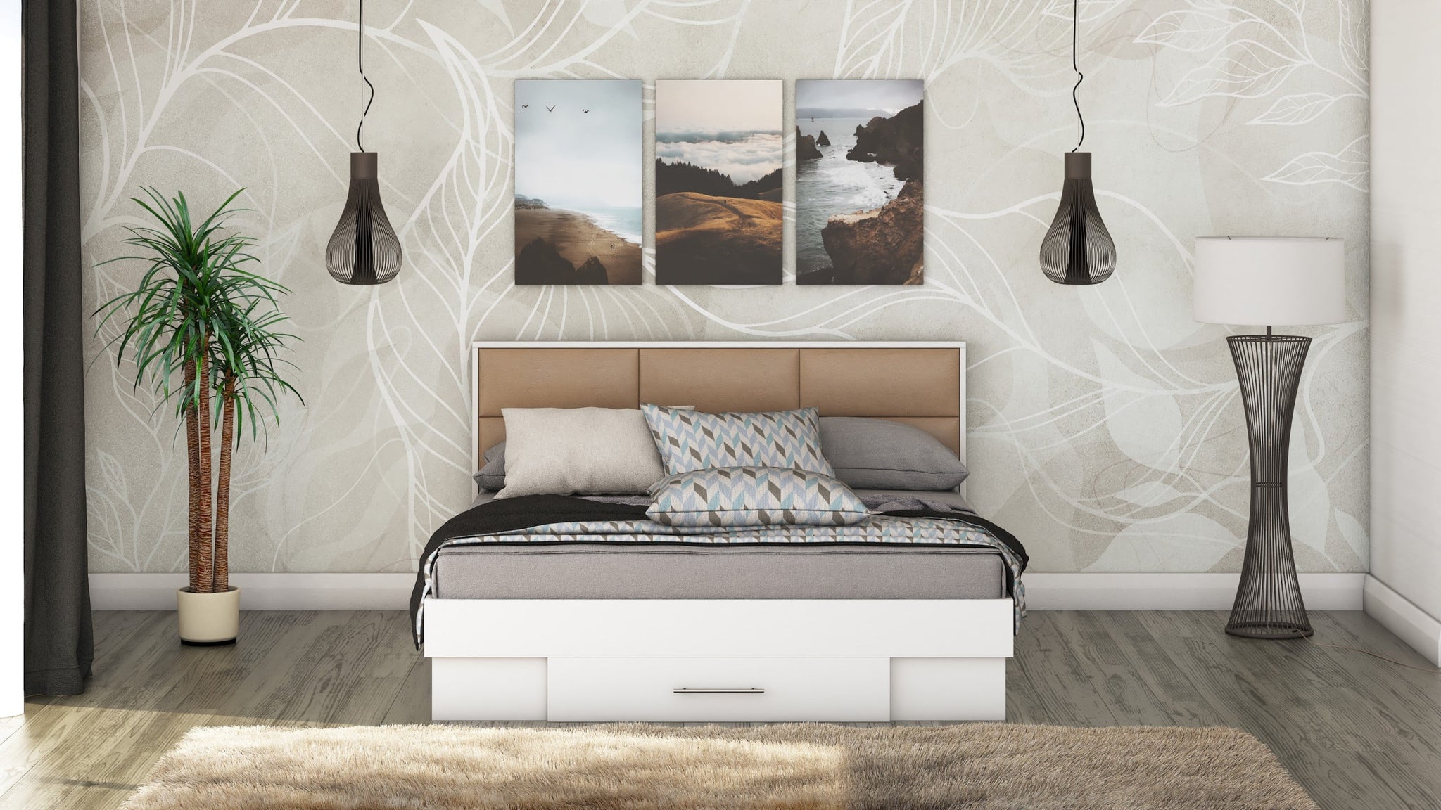 Pat solano sonoma, tablie tapitata, 160×200 cm