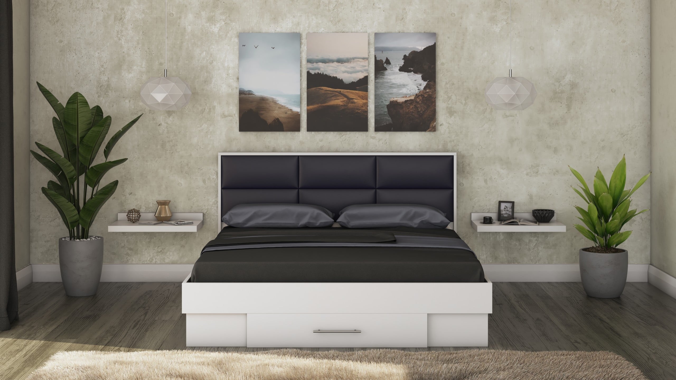 Pat solano sonoma, tablie tapitata, 160×200 cm