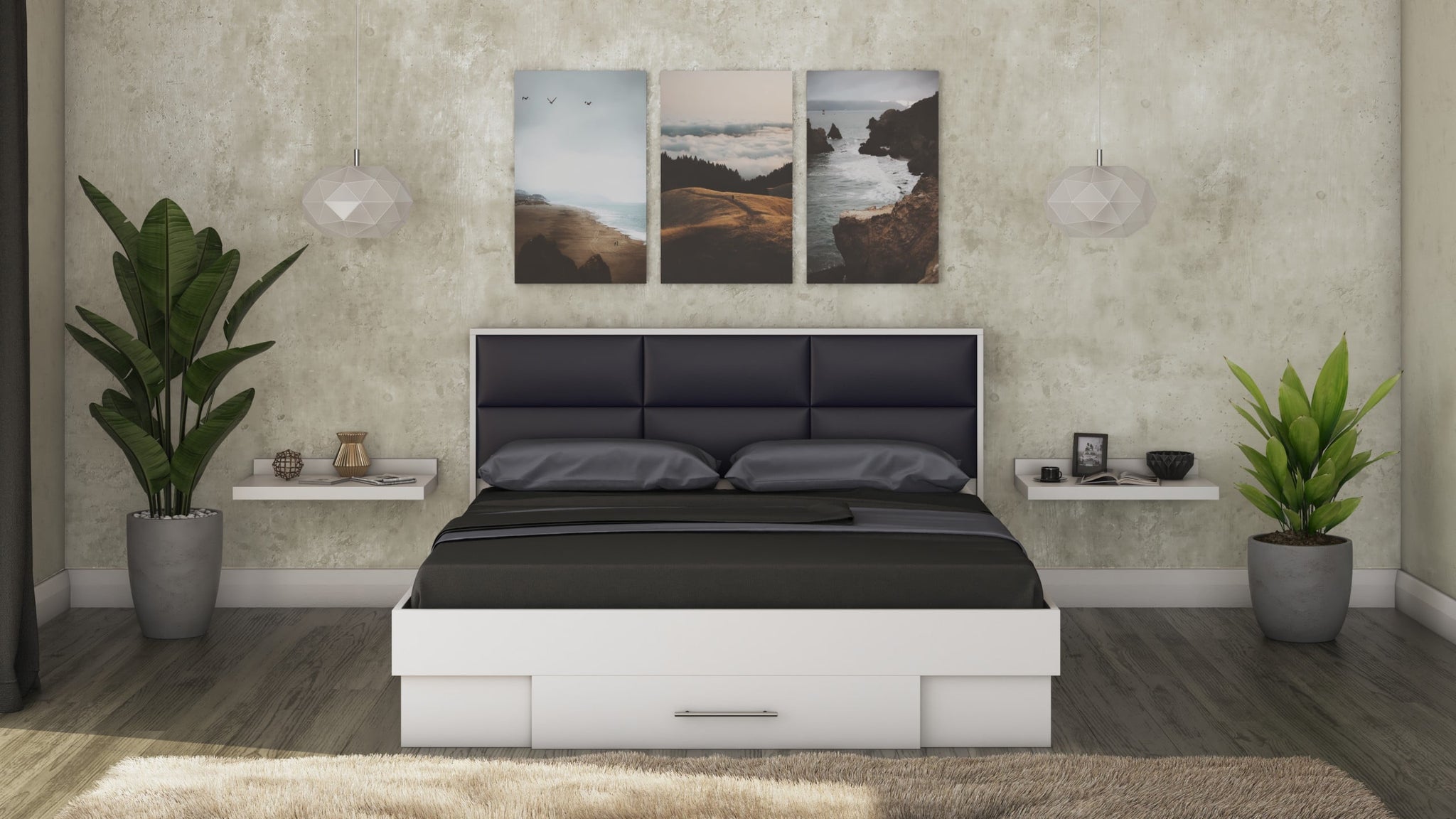 Pat solano sonoma, tablie tapitata, 160×200 cm