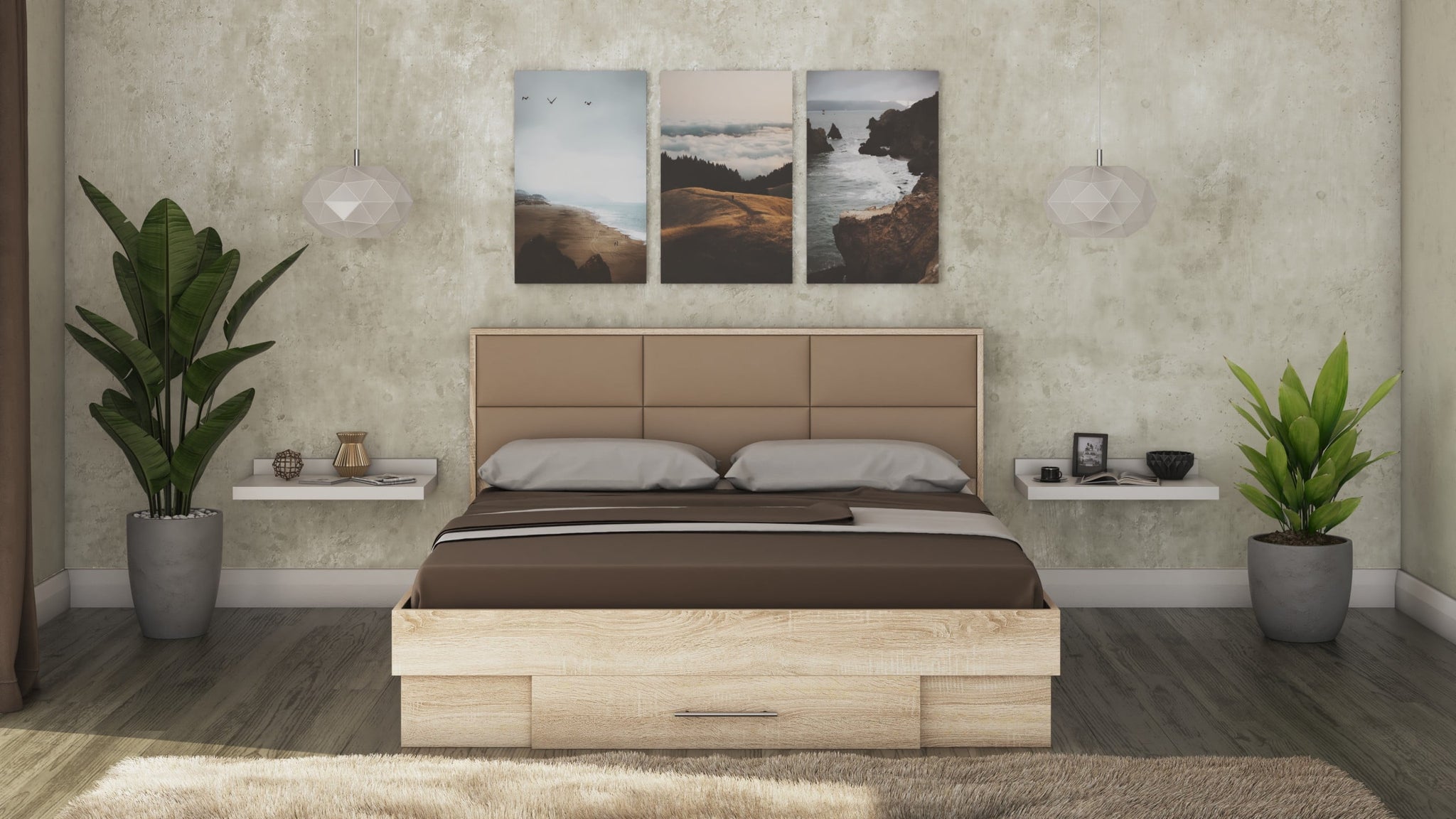 Pat solano sonoma, tablie tapitata, 160×200 cm