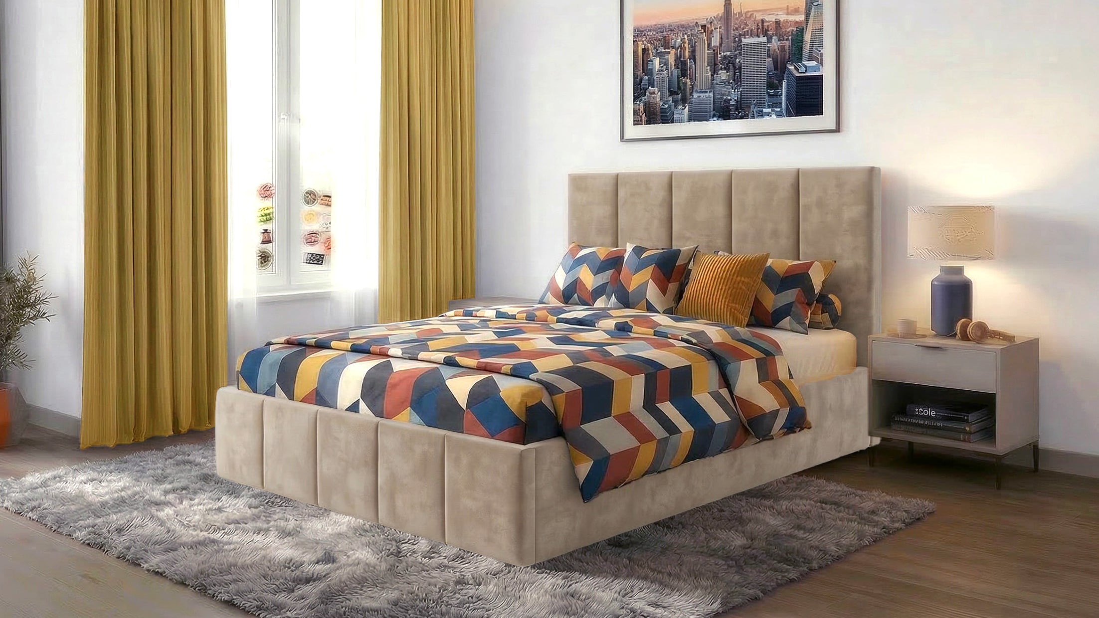 Pat Cozy, 120x200 cm, suport saltea din PAL