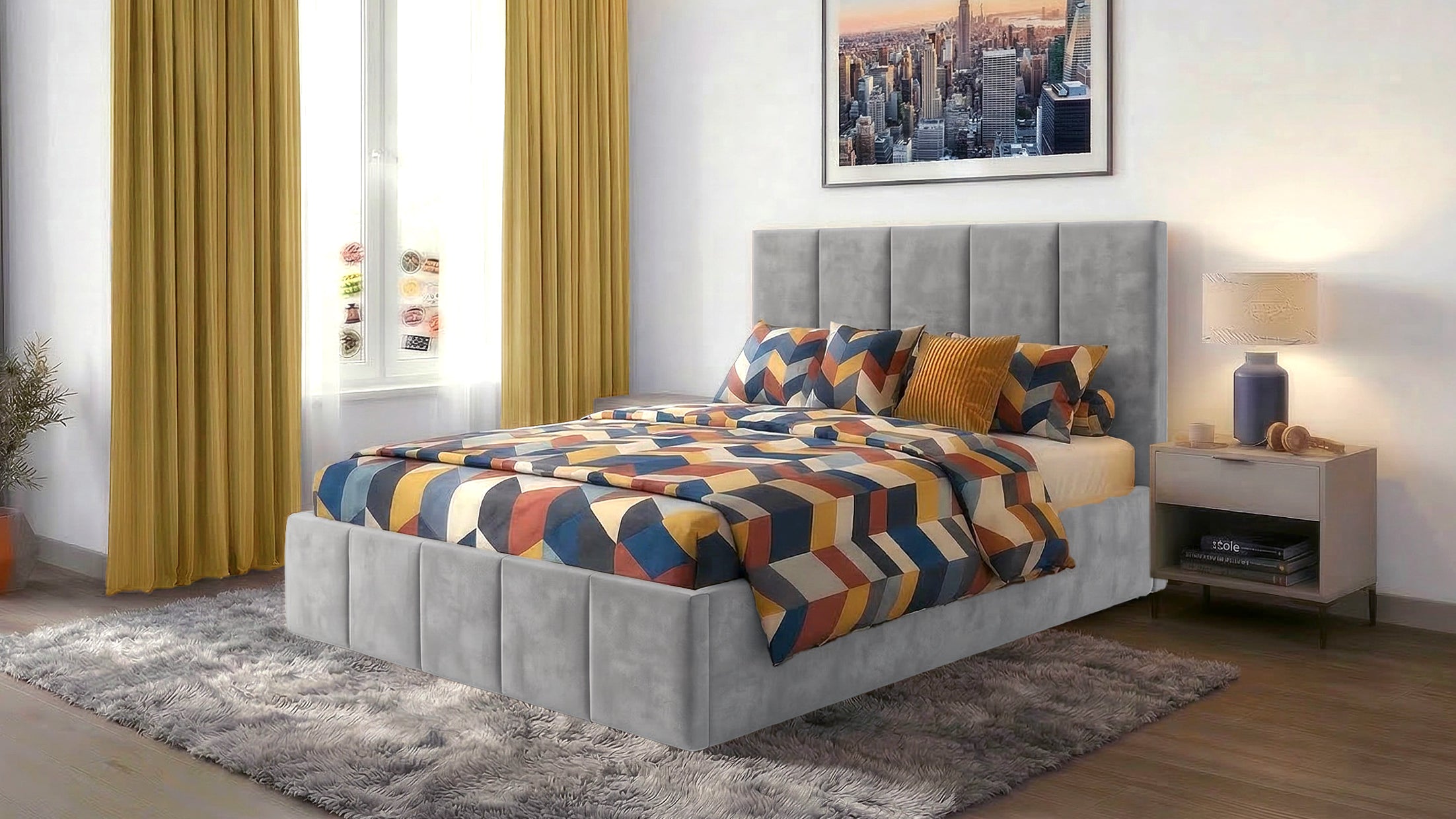 Pat Cozy, 120x200 cm, suport saltea din PAL