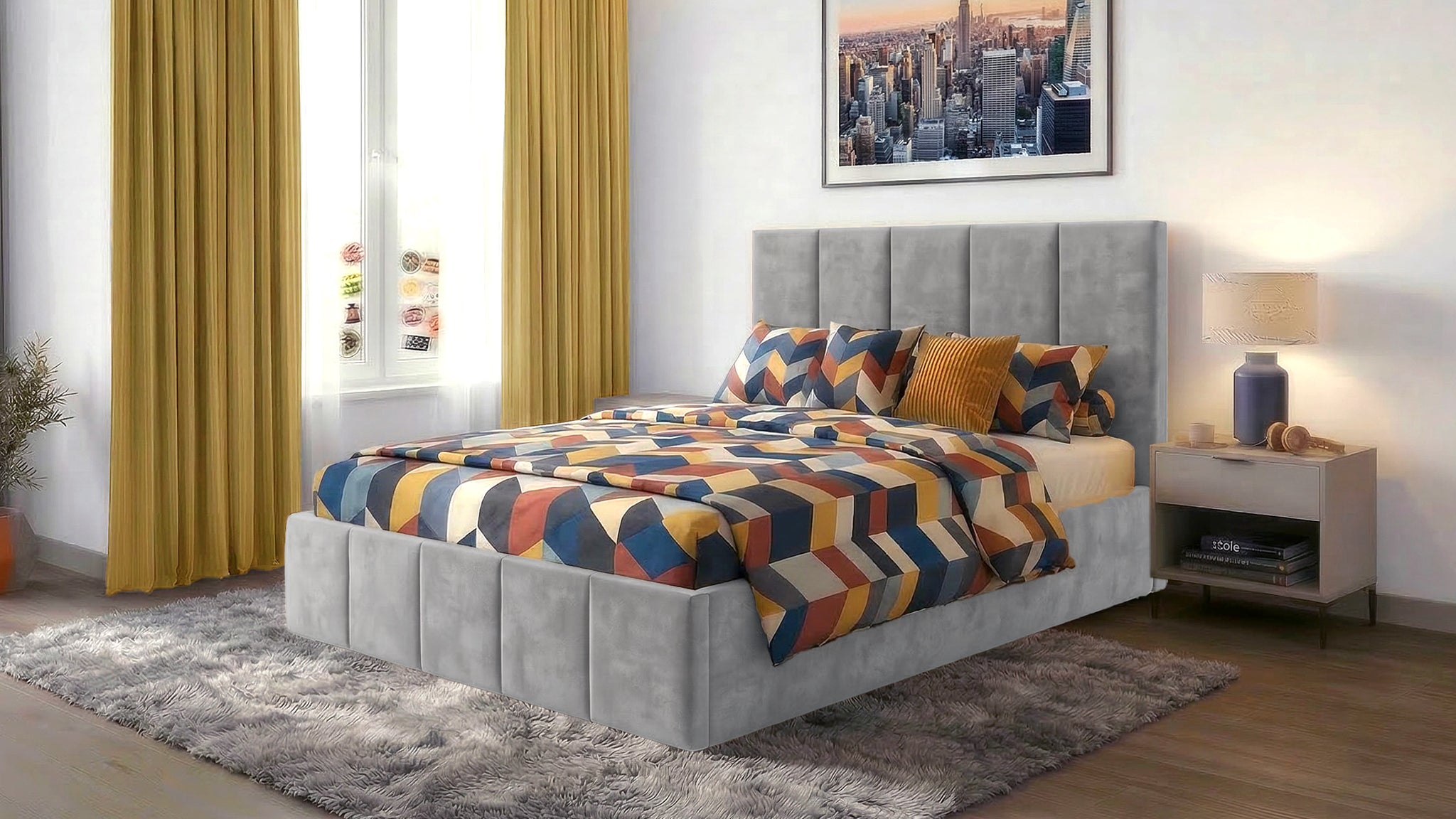 Pat Cozy, 120x200 cm, suport saltea din PAL