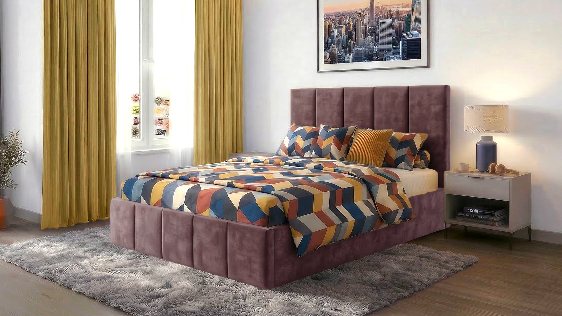 Pat Cozy, 120x200 cm, suport saltea din PAL