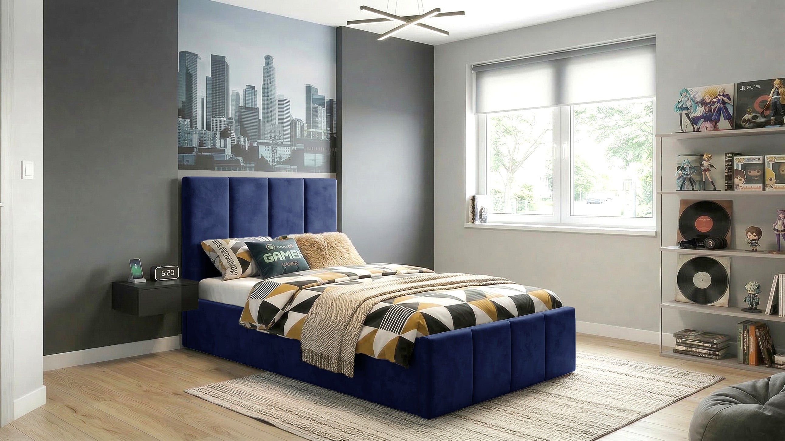 Pat Cozy, 90x200 cm, suport saltea din PAL