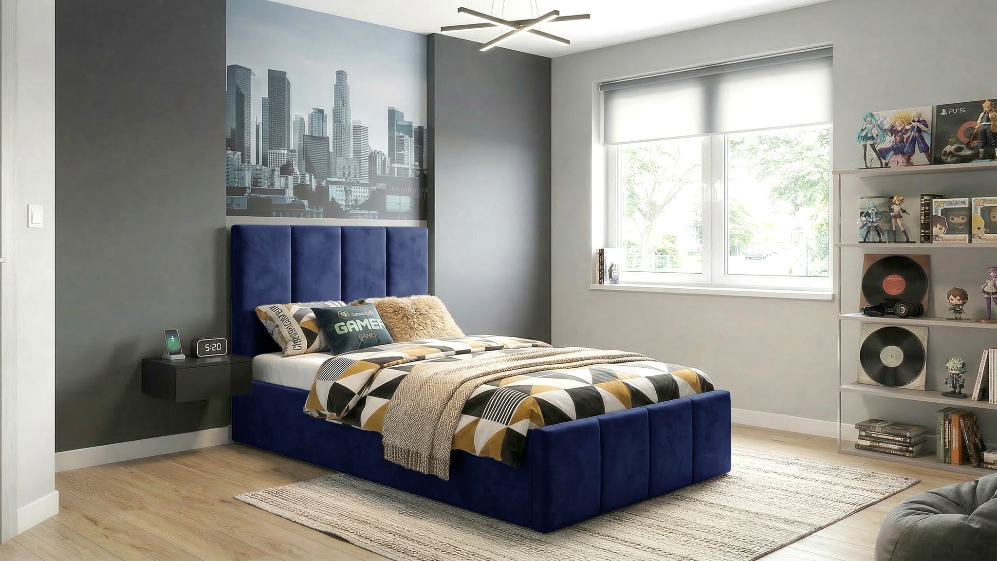 Pat Cozy, 90x200 cm, suport saltea din PAL