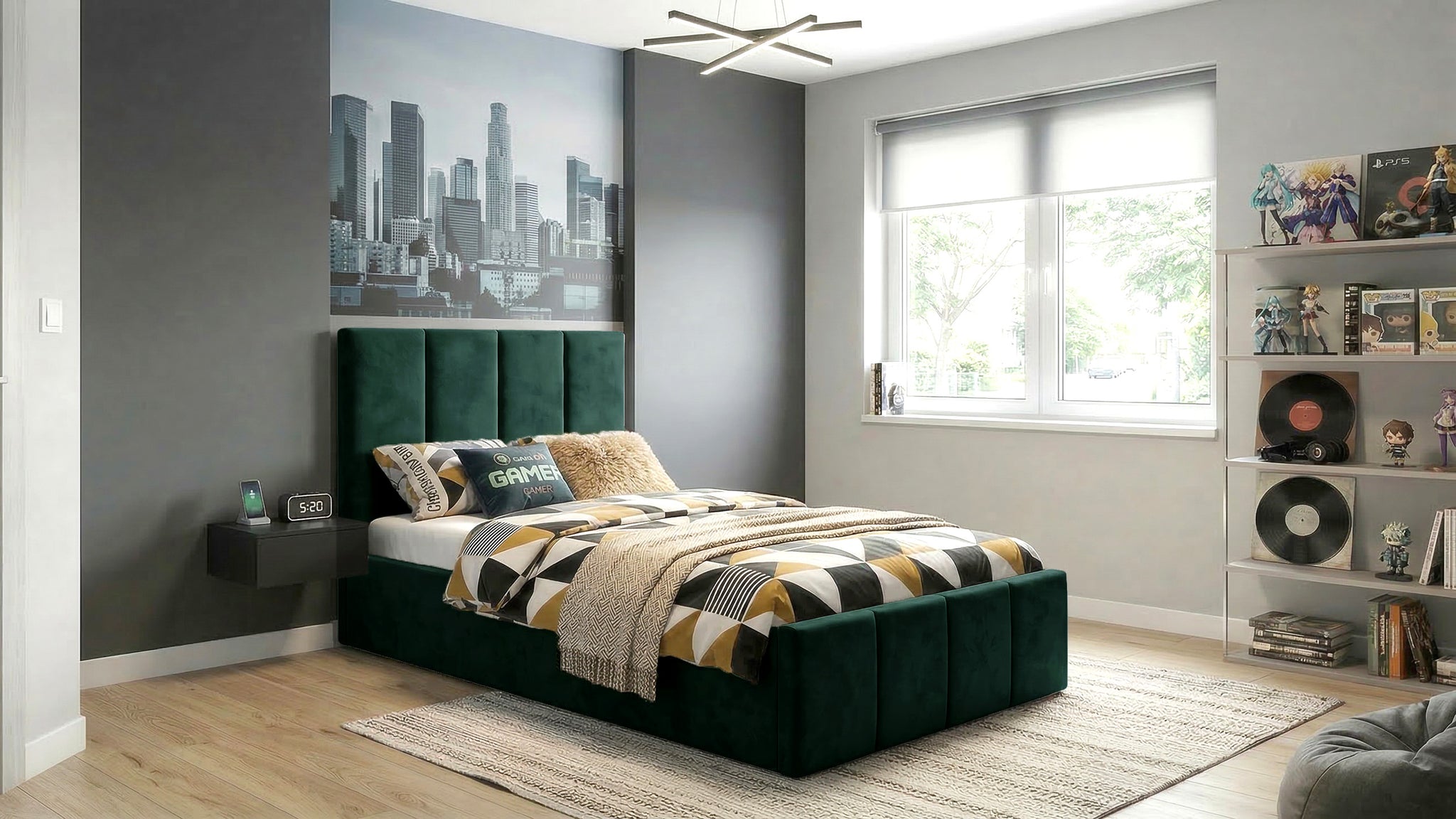 Pat Cozy, 90x200 cm, suport saltea din PAL