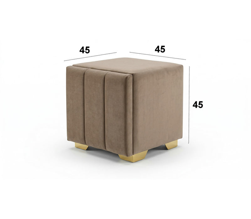 Noptiera tapitata Cozy cu usa 45x45x45cm-7