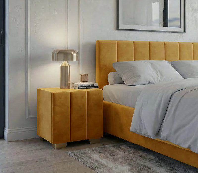 Noptiera tapitata Cozy cu usa 45x45x45cm-3