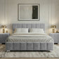 Set pat Cozy, 160x200 cm, suport saltea cu doua noptiere tapitate