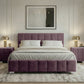 Set pat Cozy, 160x200 cm, suport saltea cu doua noptiere tapitate
