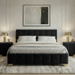 Set pat Cozy, 160x200 cm, suport saltea cu doua noptiere tapitate