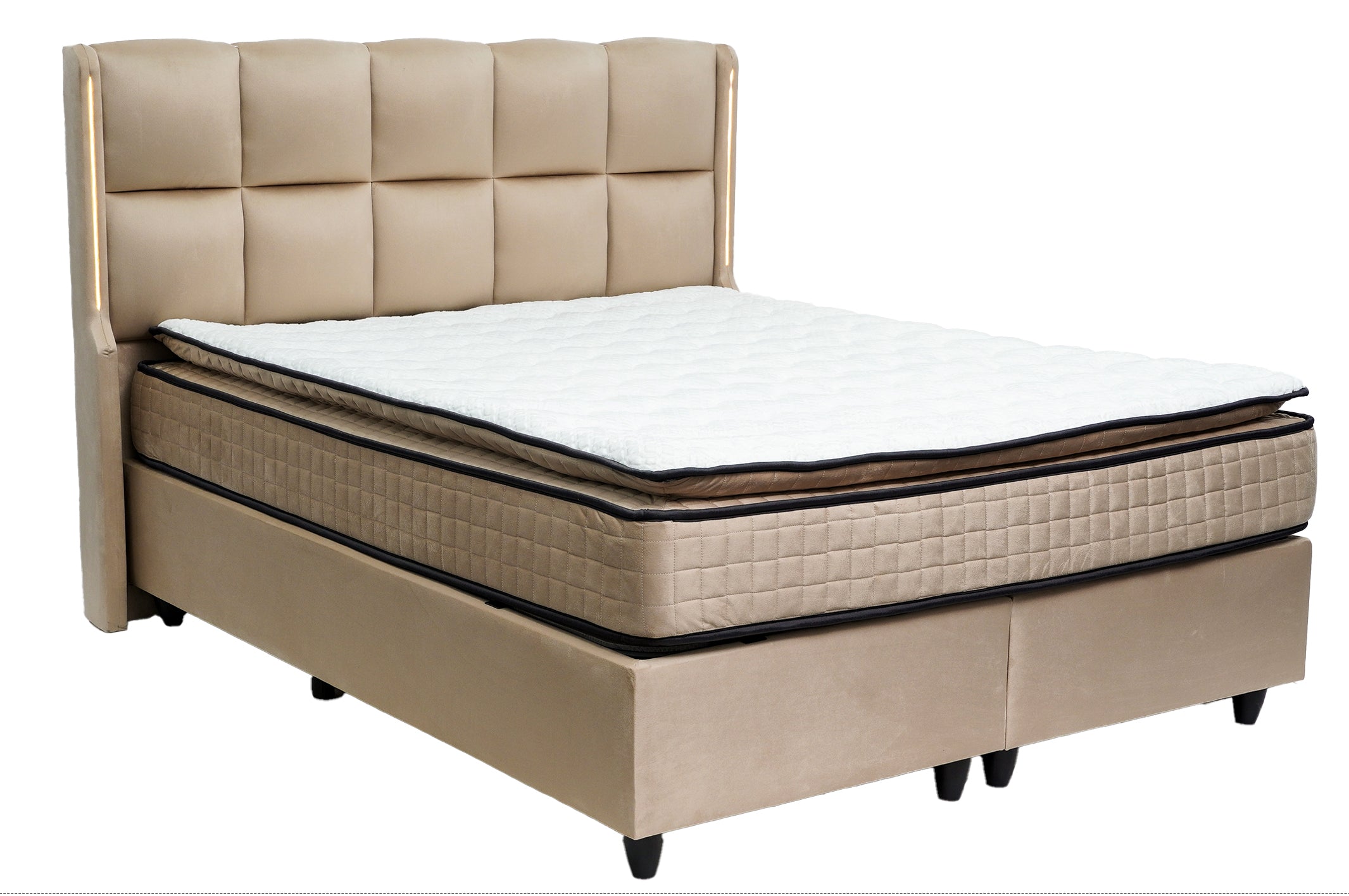 PAT MILANO 160X200 CAPPUCIN0 - SOMIERA METALICA RABATABILA SI SALTEA