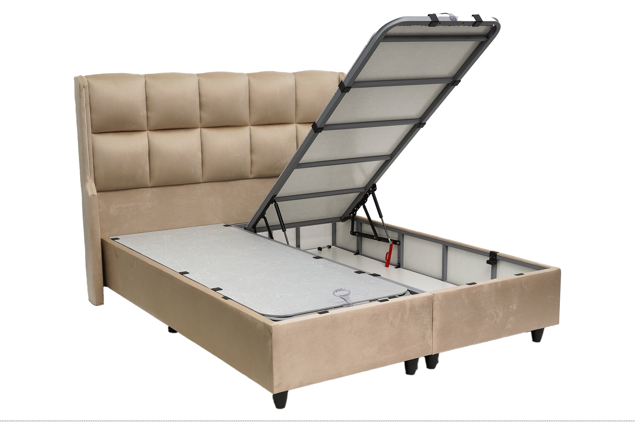 PAT MILANO 160X200 CAPPUCIN0 - SOMIERA METALICA RABATABILA SI SALTEA