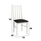 Scaun din lemn masiv de fag tapitat cu stofa S-38 Boss10 29B, alb