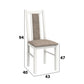 Scaun din lemn masiv de fag tapitat cu stofa s-38 boss14 25b, alb