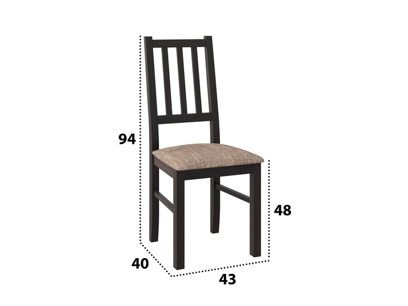 Scaun din lemn masiv de fag tapitat cu stofa s-38 boss4 w2, wenge-2