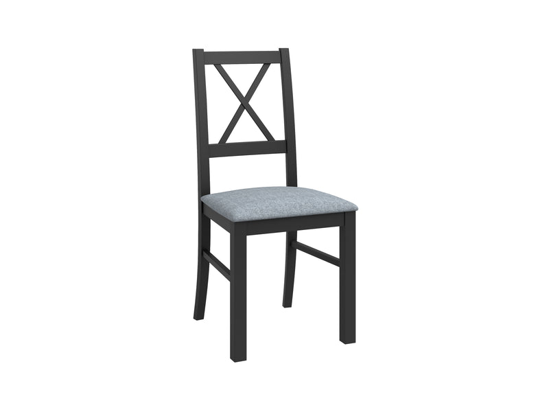 Scaun din lemn masiv de fag tapitat cu stofa s-38 nilo10 gf16x, grafit-1
