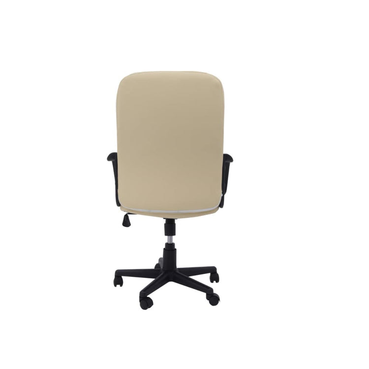 Scaun birou S-69, Crem, Piele Ecologica