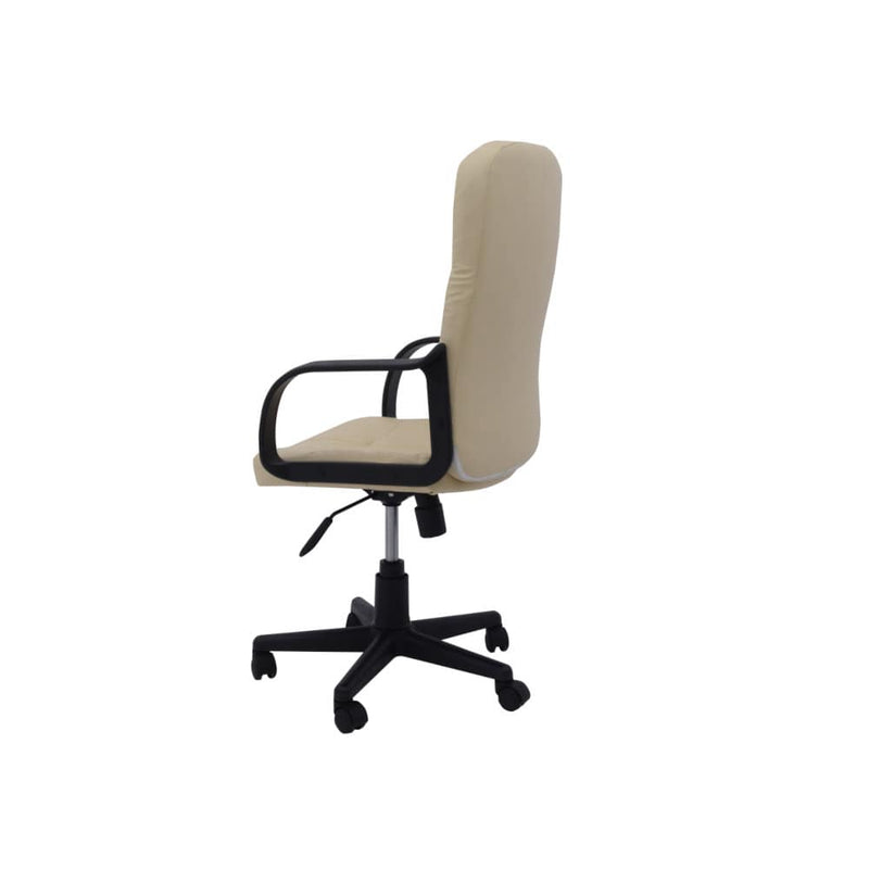 Scaun birou S-69, Crem, Piele Ecologica-3