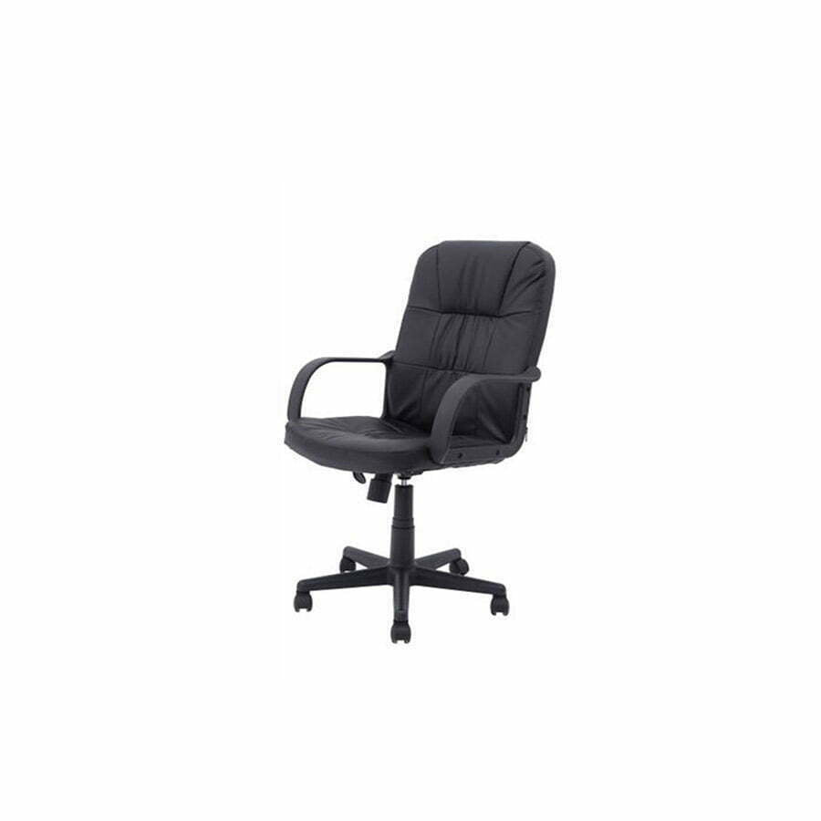 Scaun birou S-69, Negru, Piele Ecologica