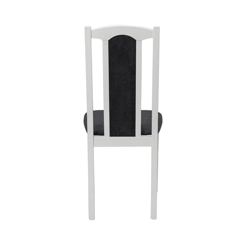 Scaun din lemn masiv de fag tapitat cu stofa s-37 boss7 29b, alb-3