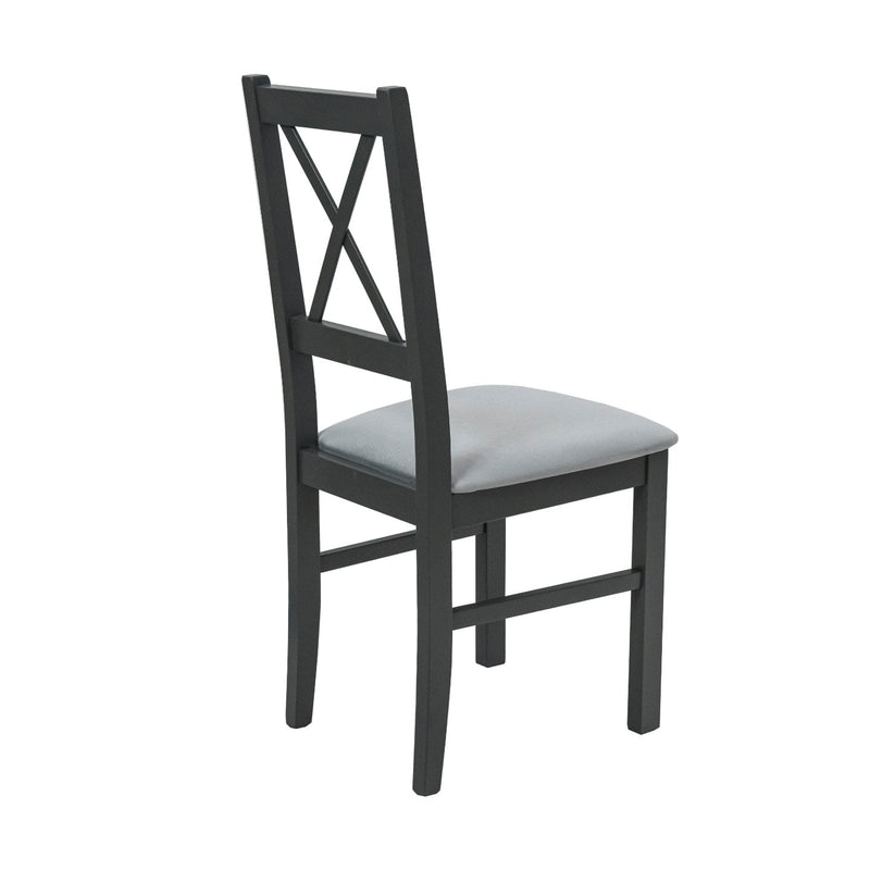Scaun din lemn masiv de fag tapitat cu stofa s-38 nilo10 gf16x, grafit-4