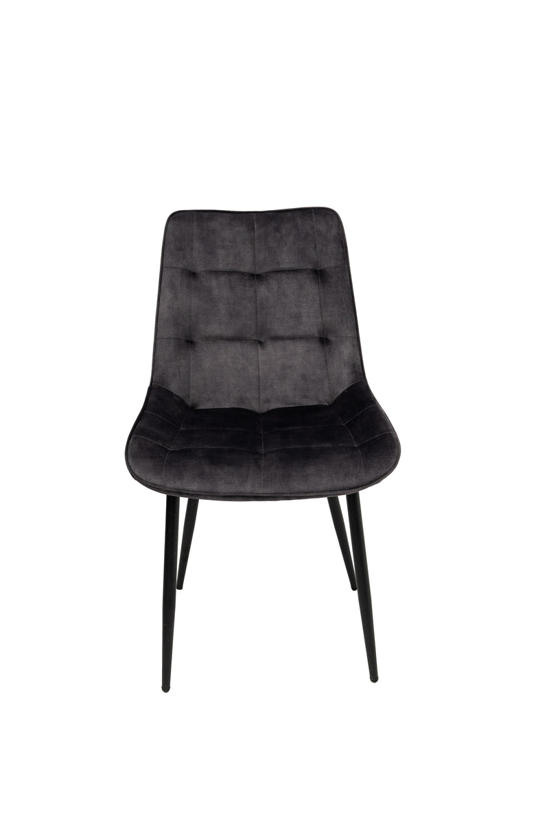 Scaun living HT1, stofa, gri inchis-2