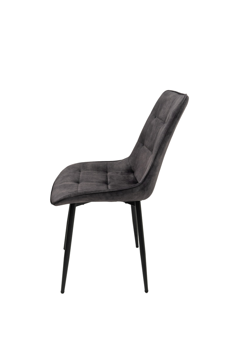 Scaun living HT1, stofa, gri inchis-3