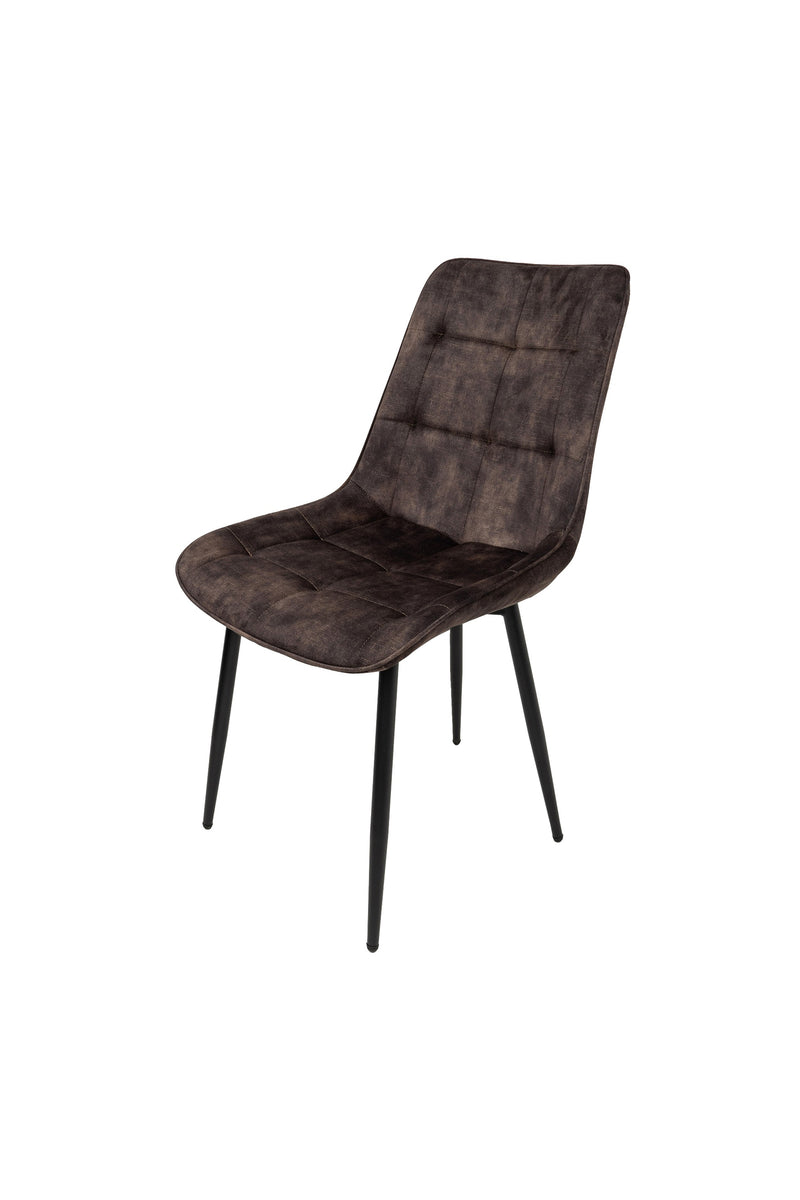 Scaun living HT1, stofa, maro inchis-1