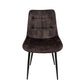 Scaun living HT1, stofa, maro inchis