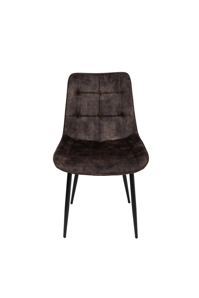Scaun living HT1, stofa, maro inchis-2