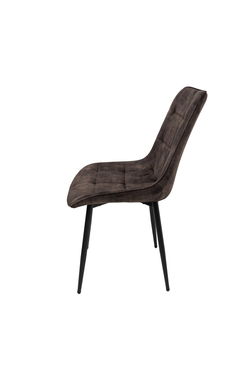 Scaun living HT1, stofa, maro inchis-3