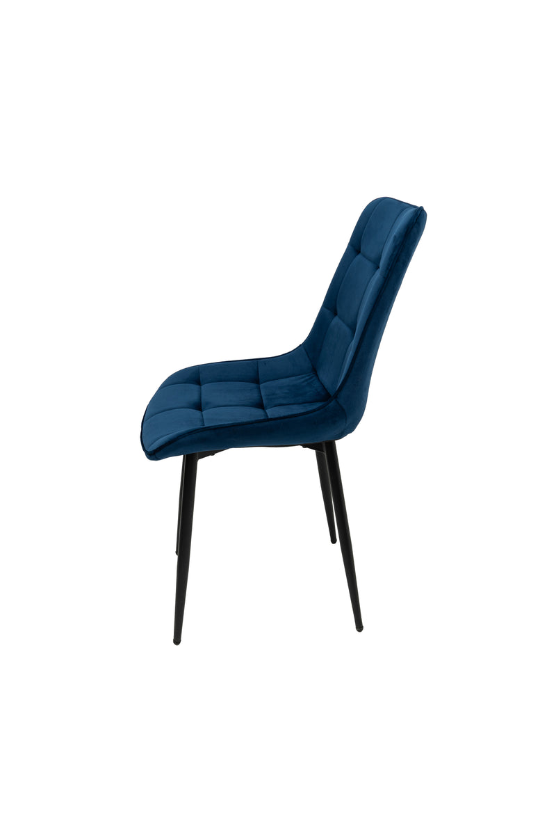 Scaun living HT2, stofa, albastru-3