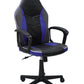 Scaun birou S-226, albastru/negru, piele ecologica/mesh textil