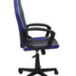 Scaun birou S-226, albastru/negru, piele ecologica/mesh textil