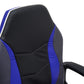 Scaun birou S-226, albastru/negru, piele ecologica/mesh textil