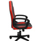 Scaun birou S-226, rosu/negru, piele ecologica/mesh textil