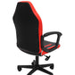 Scaun birou S-226, rosu/negru, piele ecologica/mesh textil