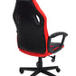 Scaun birou S-227, rosu/negru, piele ecologica/mesh textil