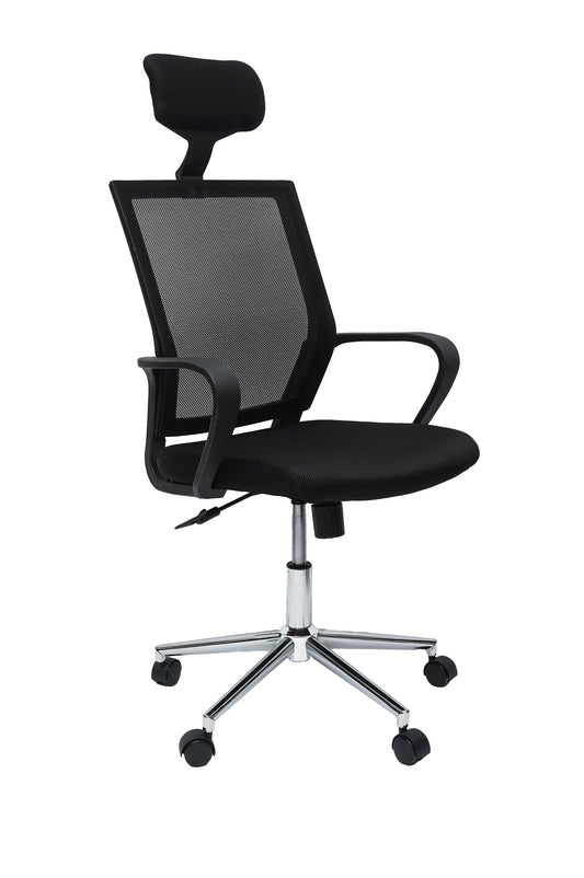 Scaun birou S-231, negru, mesh textil