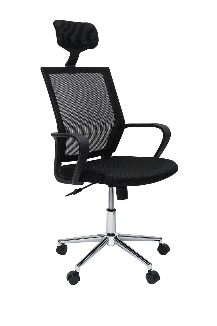 Scaun birou S-231, negru, mesh textil