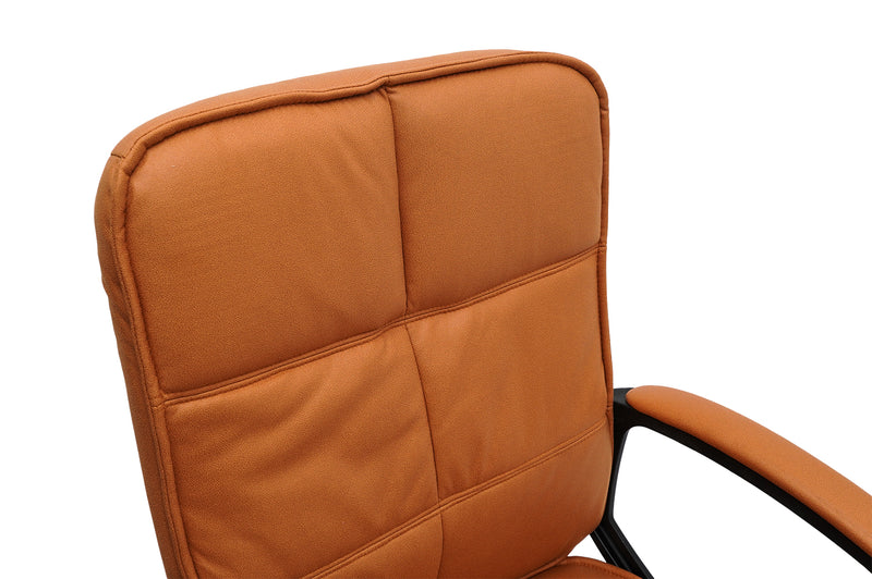 Scaun birou S-232, maro, piele ecologica-5