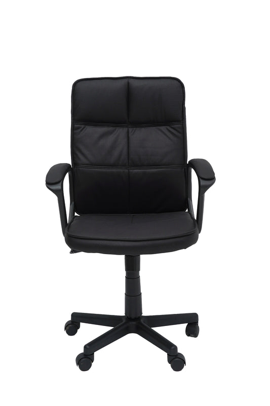 Scaun birou S-232, negru, piele ecologica