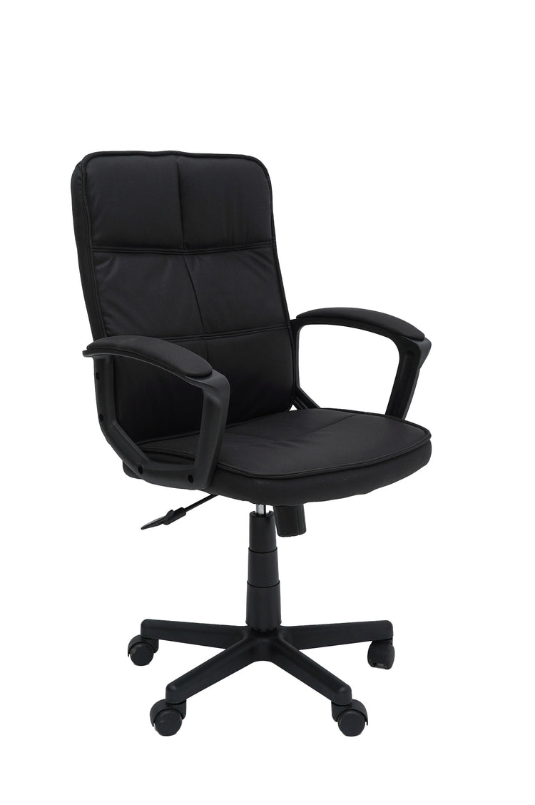 Scaun birou S-232, negru, piele ecologica